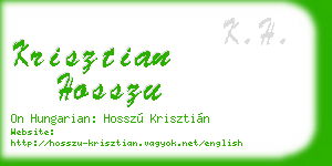 krisztian hosszu business card